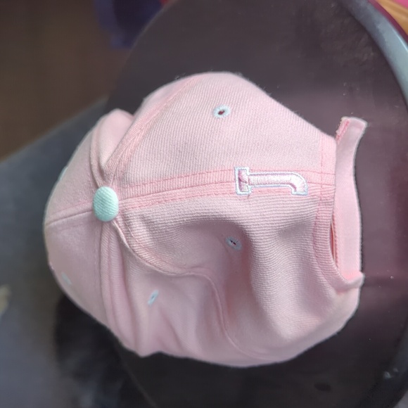 Sam's Adjustable Baseball Cap Old English J Pink OS - Picture 2 of 5